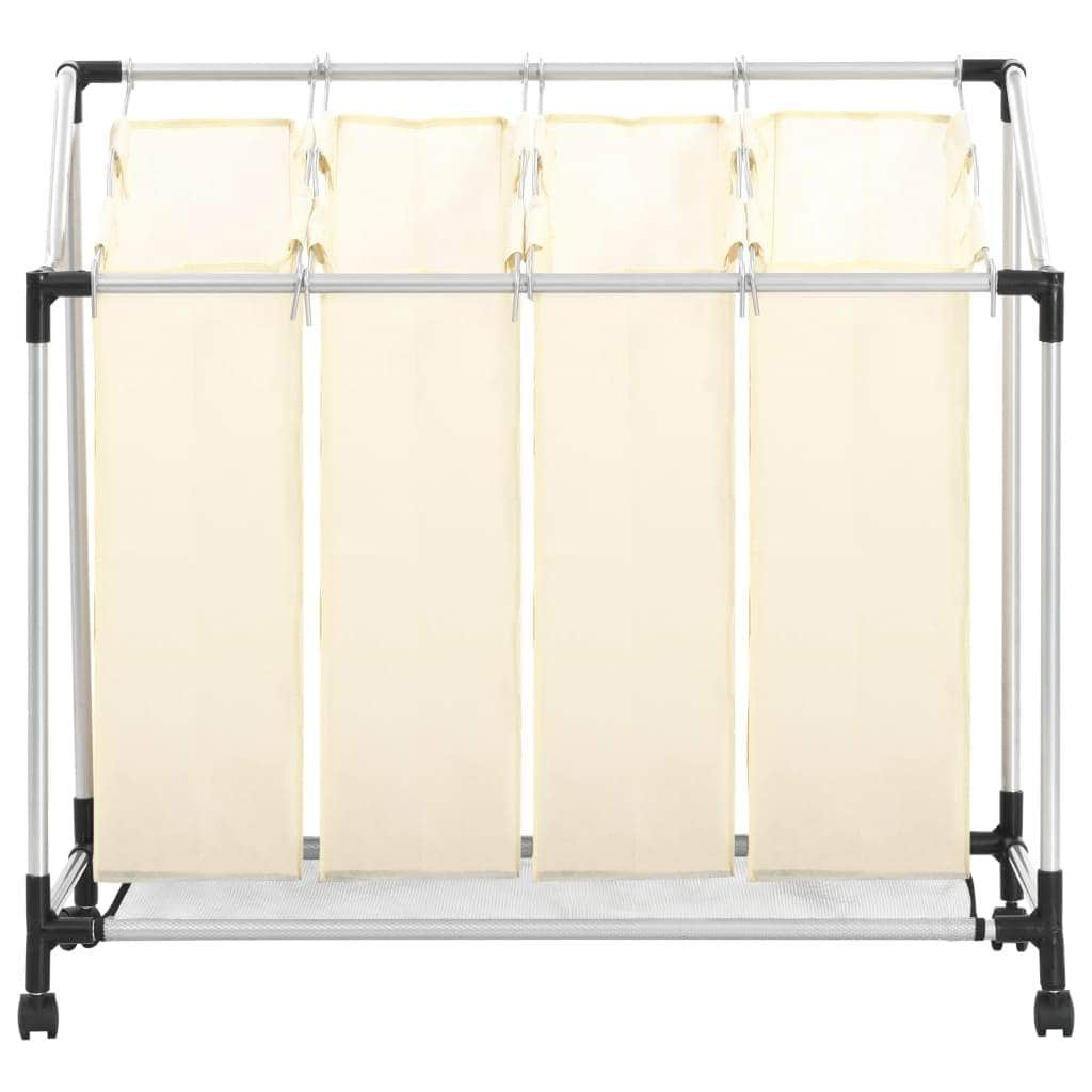 Laundry Sorter with 4 Bags- Cream