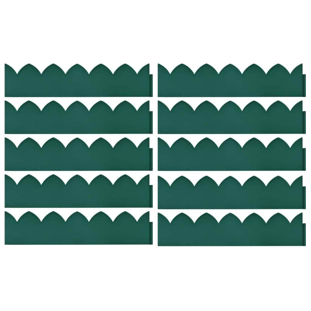 Lawn Edgings 10 pcs Green PP