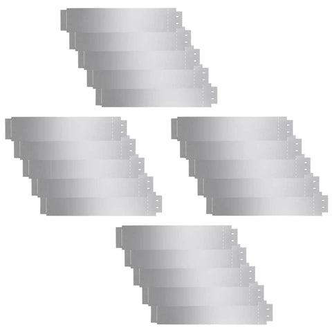 Lawn Fence 20 pcs Galvanised Steel