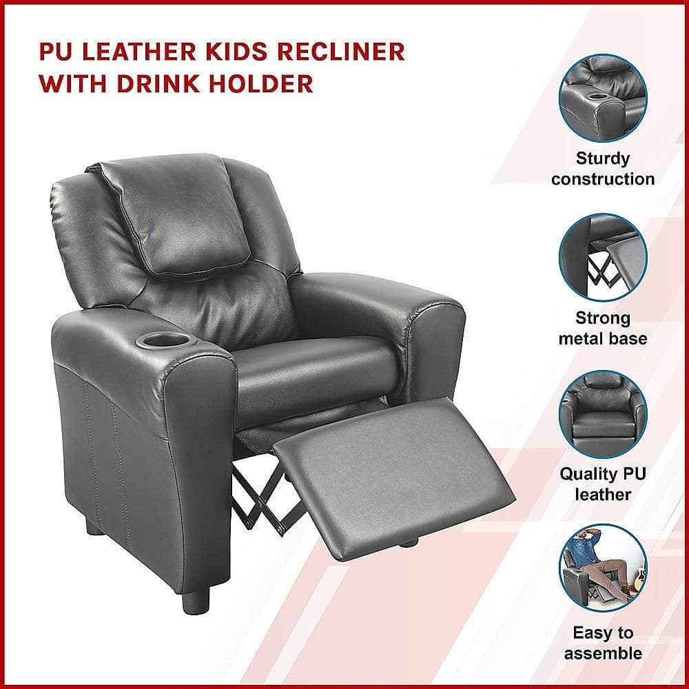 Leather Kids Recliner