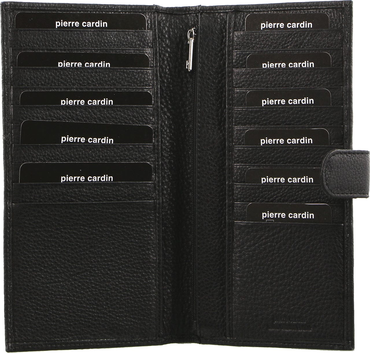 Men's Accessories - Leather Passport Holder Travel Wallet W/ Rfid Protection - Black