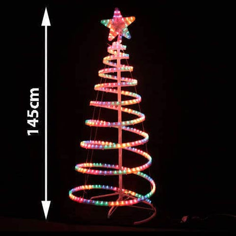 Led 145cm Rope Light Christmas Tree & Star Motif Xmas New