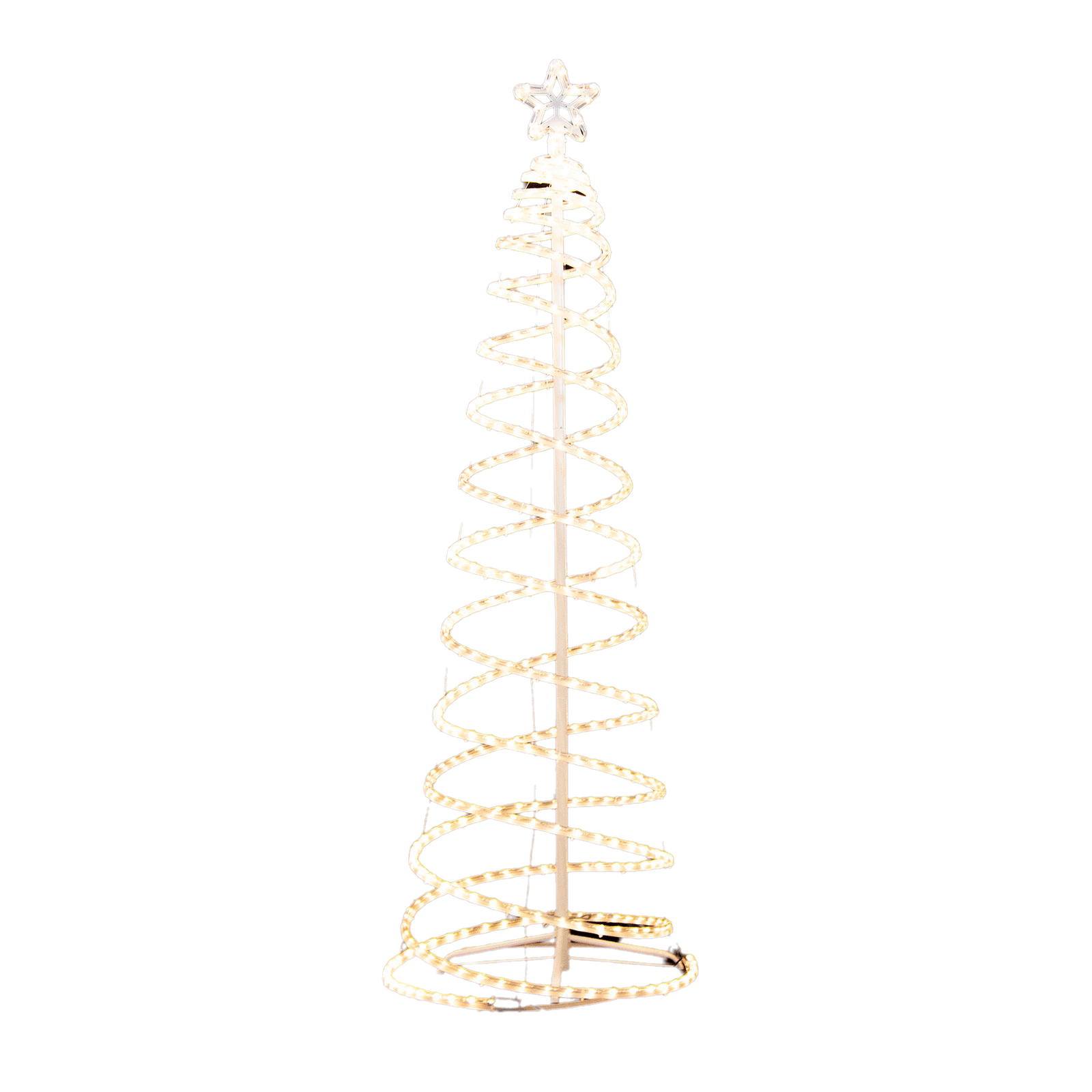 Led 185cm Spiral Rope Light Christmas Tree Star Motif Warm White