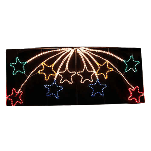 Led Animated 10 Stars Motif Rope Light for Christmas 2.2m