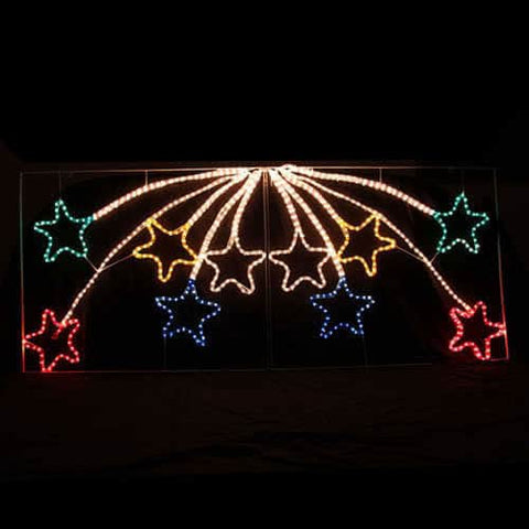 Led Animated 10 Stars Motif Rope Light for Christmas 2.2m