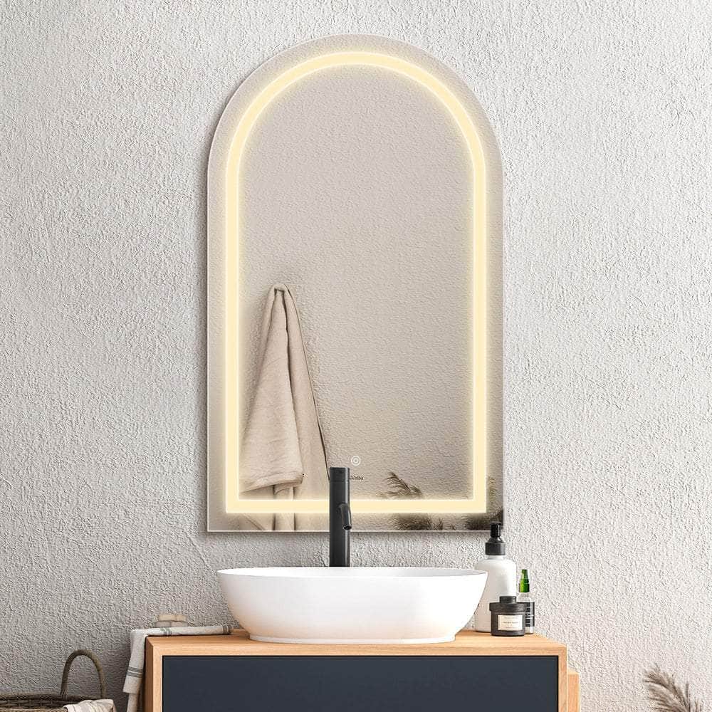 LED Arched Bathroom Mirror Anti-fog Smart 100x60cm, Bathroom Mirror