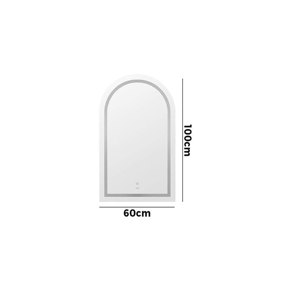 LED Arched Bathroom Mirror Anti-fog Smart 100x60cm, Bathroom Mirror - photo 7