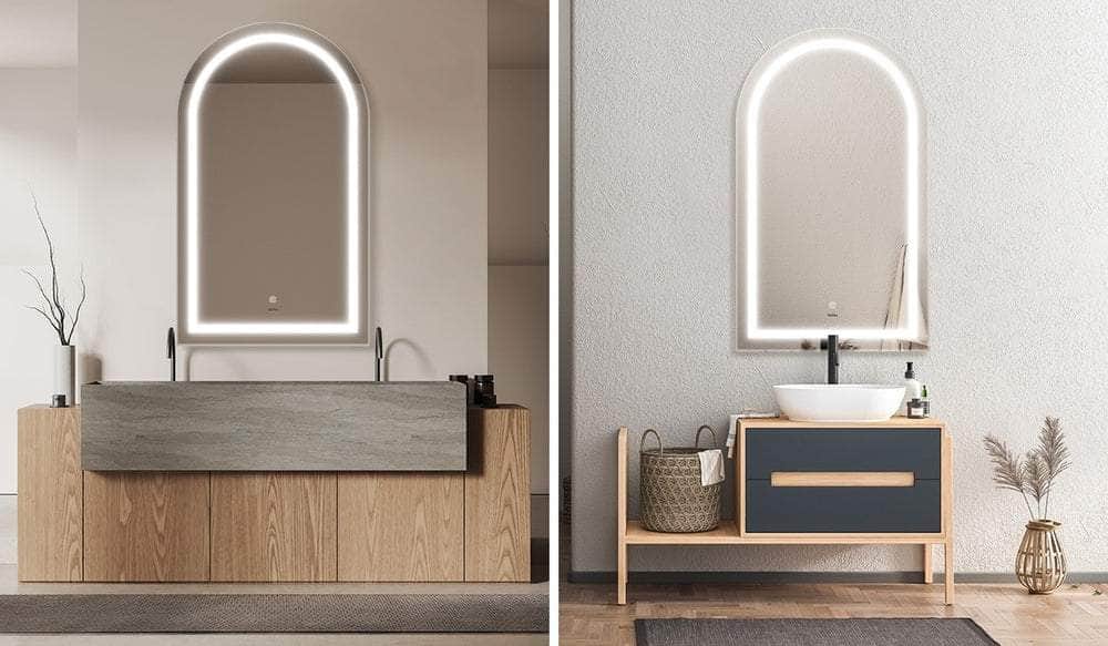 LED Arched Bathroom Mirror Anti-fog Smart 86x50cm - Bathroom Mirror - photo 9