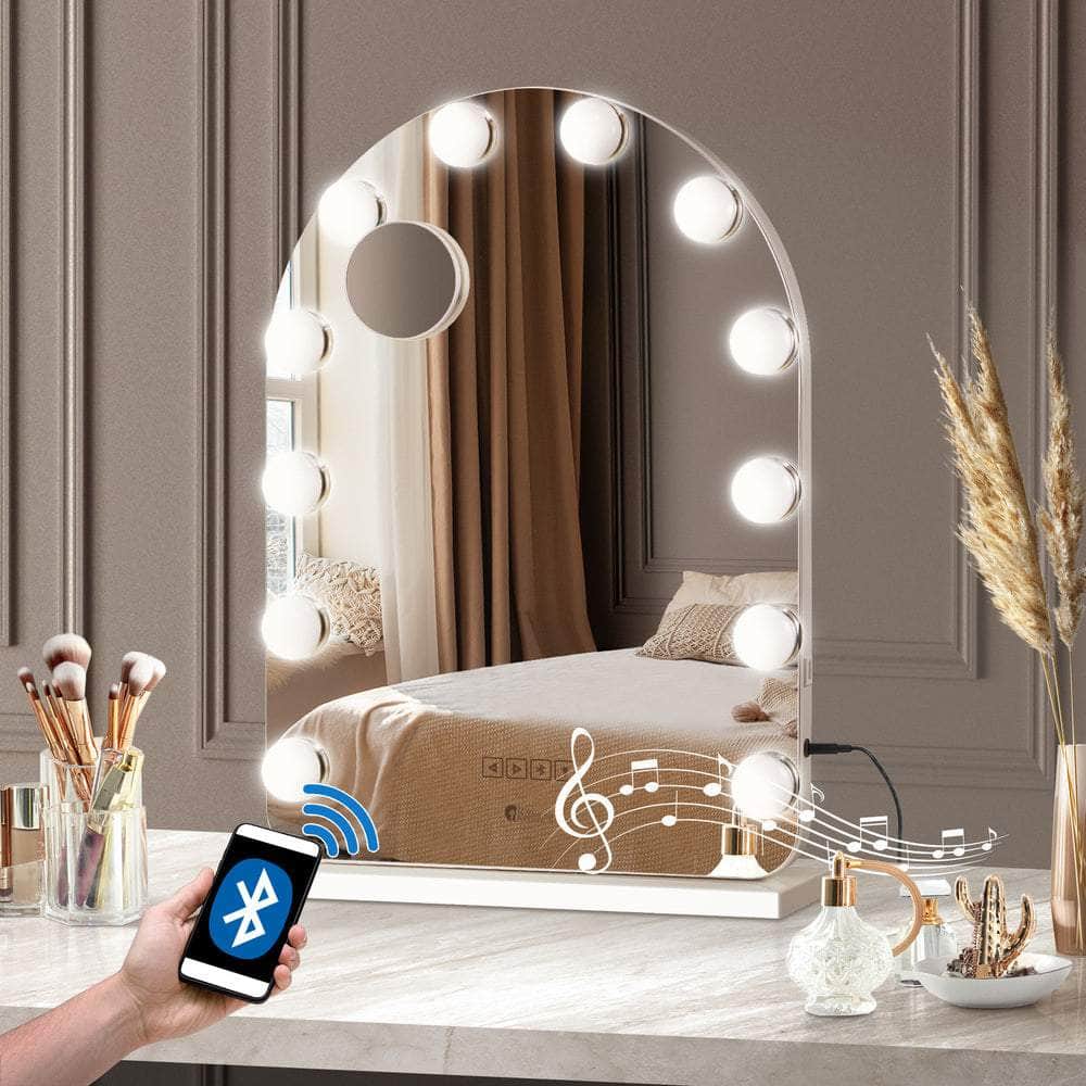 LED Arched Makeup Mirror Bluetooth 61x43cm