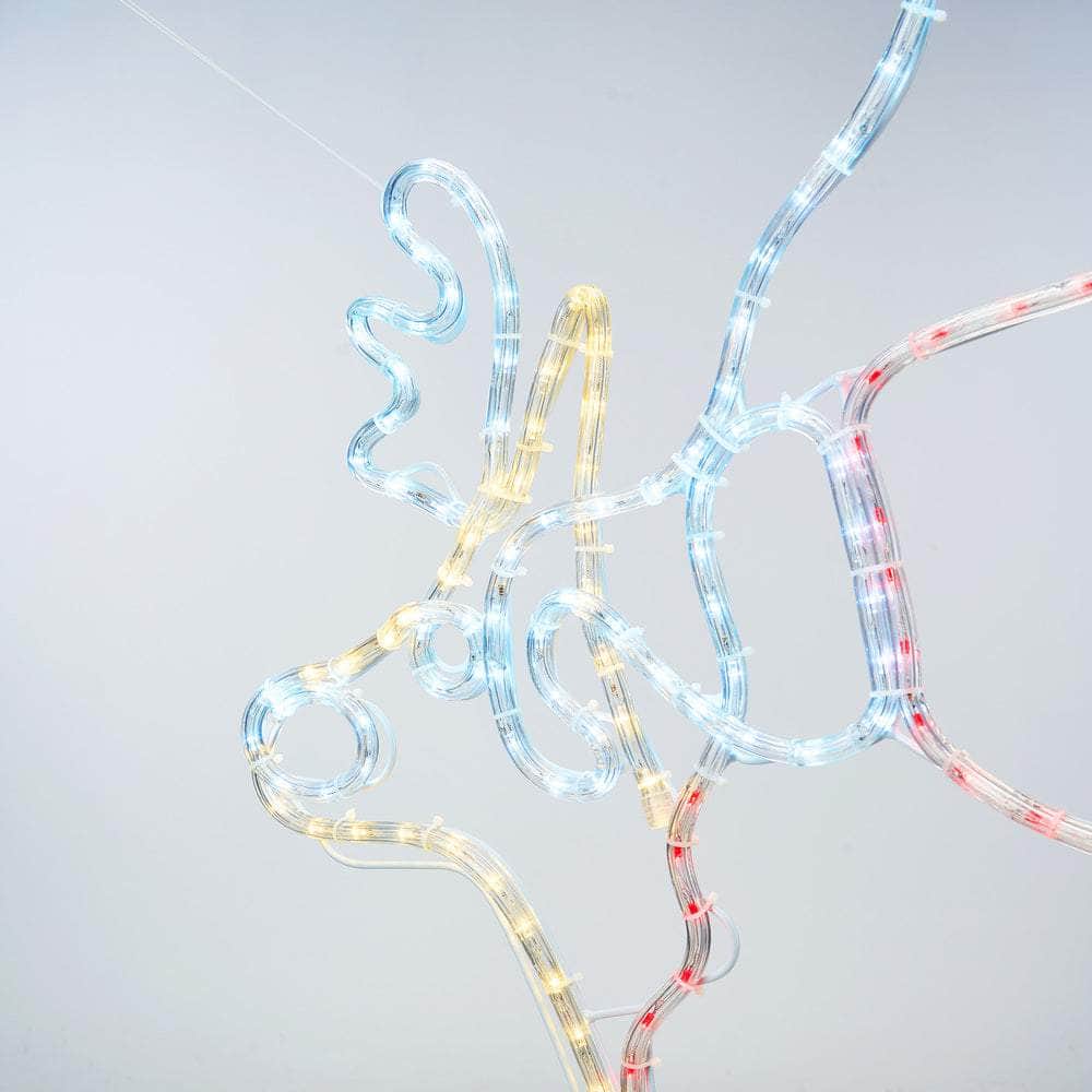 LED Christmas Rope Light Motif Santa Claus Holiday Decoration Indoor Outdoor