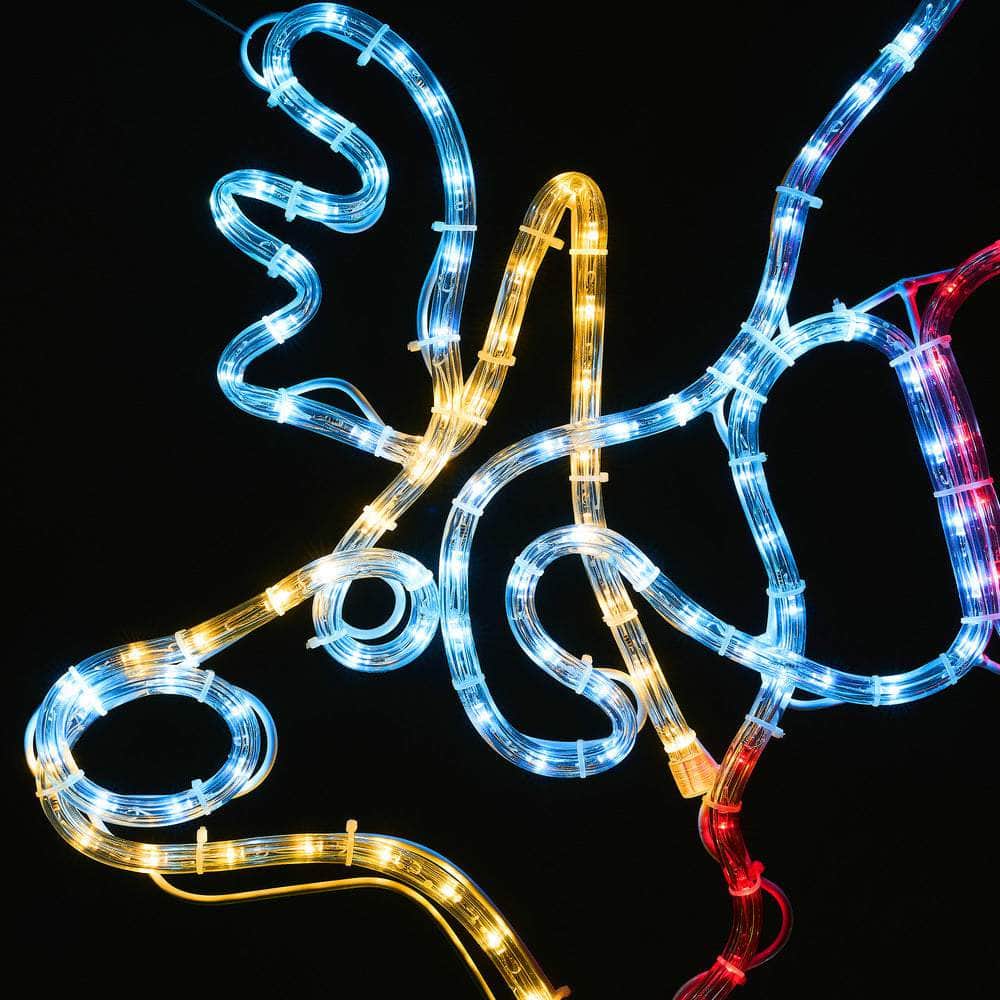 LED Christmas Rope Light Motif Santa Claus Holiday Decoration Indoor Outdoor