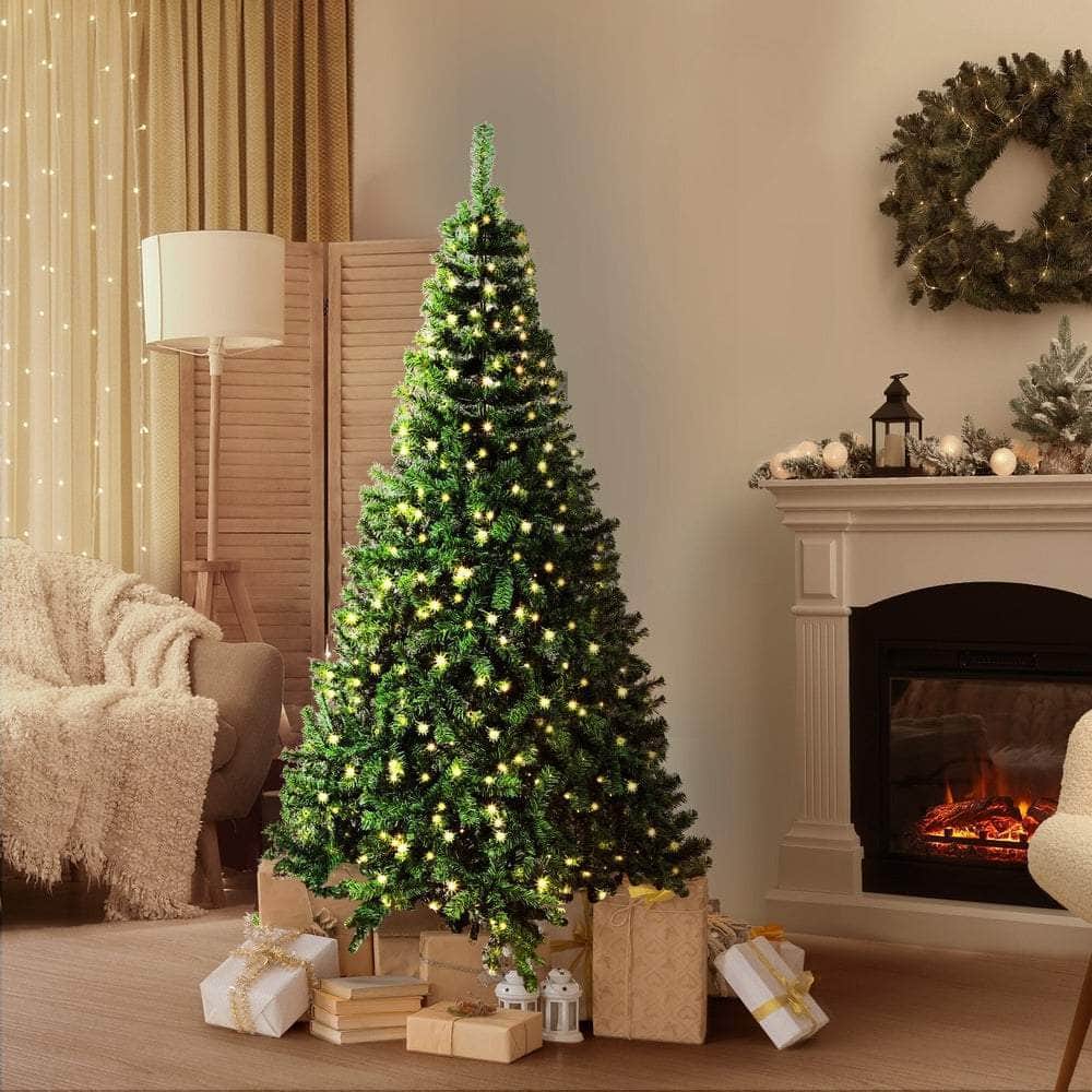LED Christmas Tree 1.5M & 2.7 5FT Green 445 Tips Fibre Optic Lights Holiday