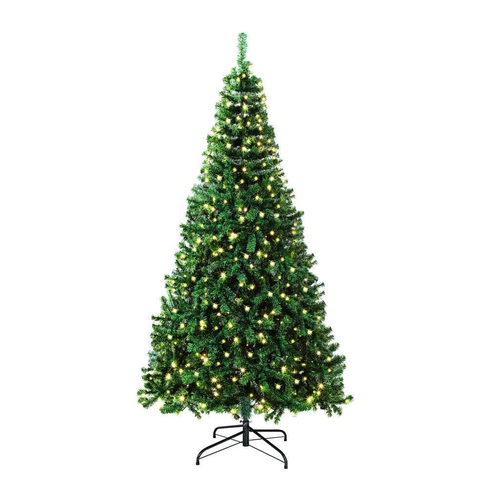 LED Christmas Tree 1.5M & 2.7 5FT Green 445 Tips Fibre Optic Lights Holiday