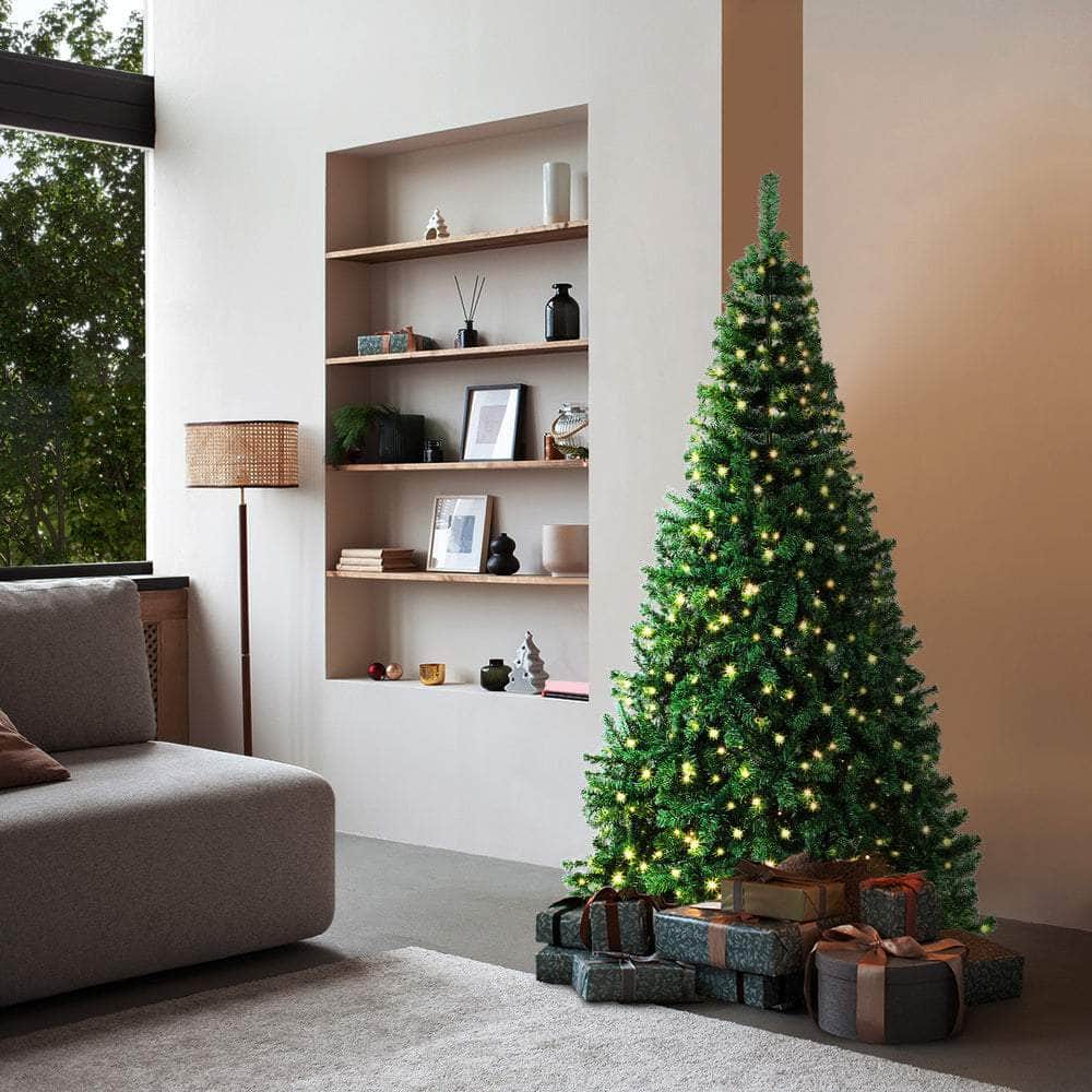 LED Christmas Tree 1.5M & 2.7 5FT Green 445 Tips Fibre Optic Lights Holiday