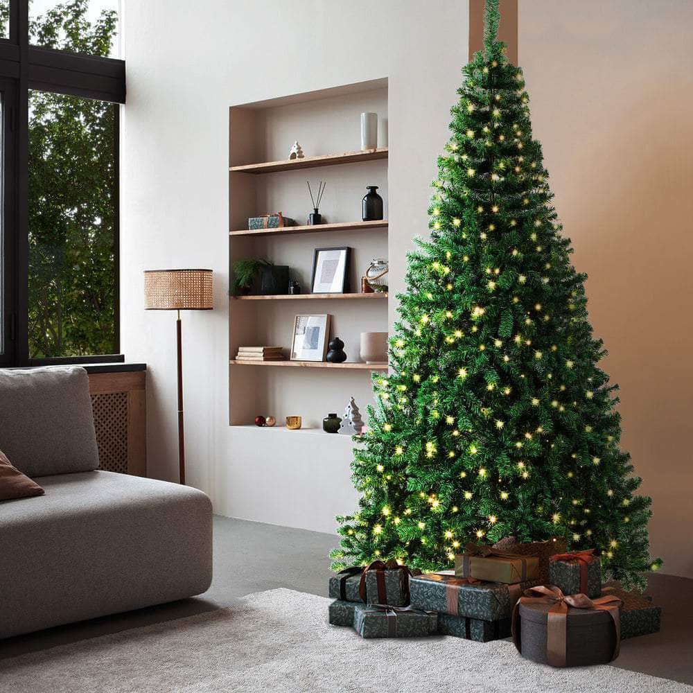 LED Christmas Tree 1.5M & 2.7 5FT Green 445 Tips Fibre Optic Lights Holiday