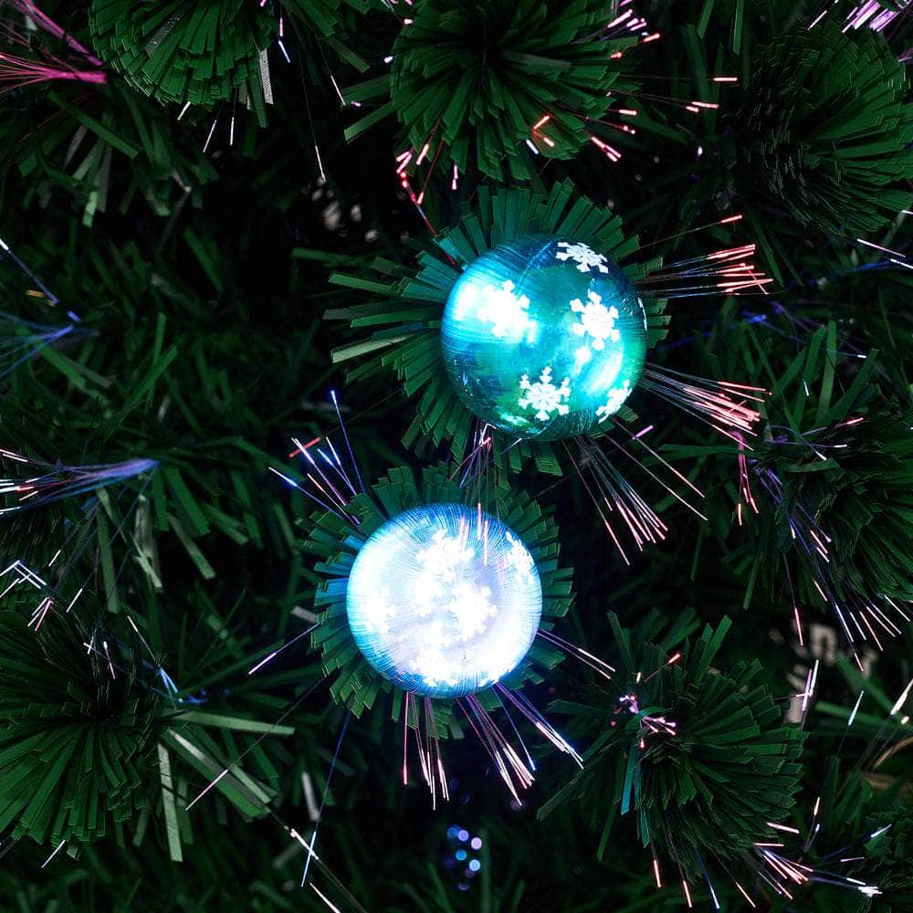 LED Christmas Tree 1.8M 6FT Fibre-Optic Flash Lights Artificial Xmas Decor