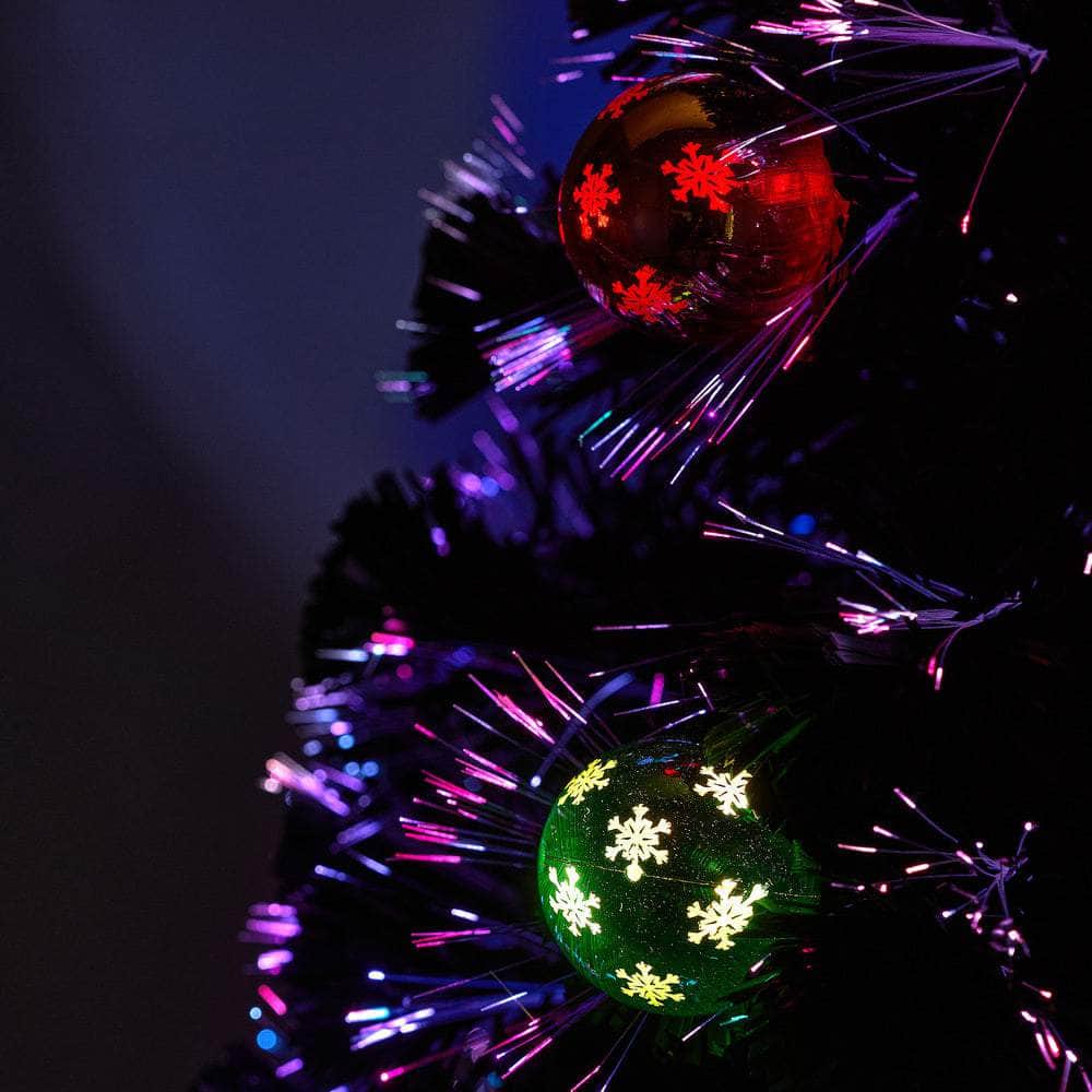 LED Christmas Tree 1.8M 6FT Fibre-Optic Flash Lights Artificial Xmas Decor
