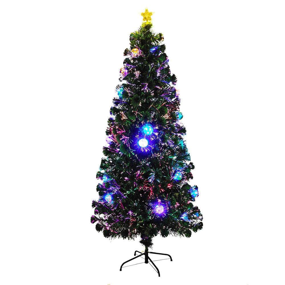 LED Christmas Tree 1.8M 6FT Fibre-Optic Flash Lights Artificial Xmas Decor