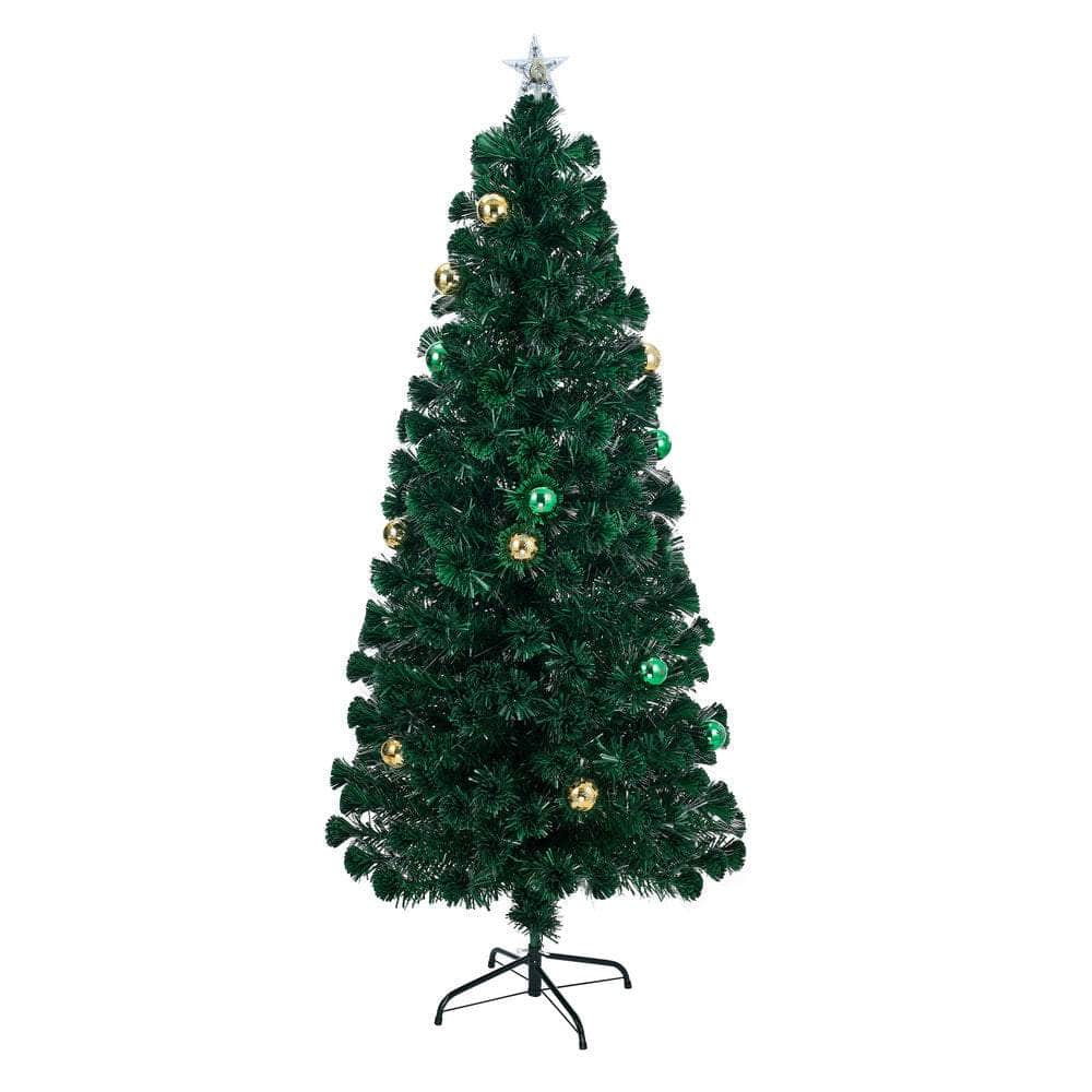 LED Christmas Tree 1.8M 6FT Fibre-Optic Flash Lights Artificial Xmas Decor