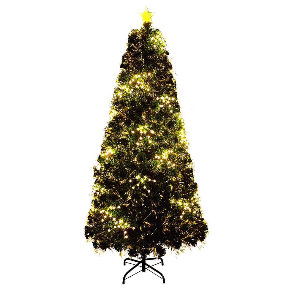 LED Christmas Tree 1.8M 6FT Fibre-Optic Flash Lights Artificial Xmas Decor
