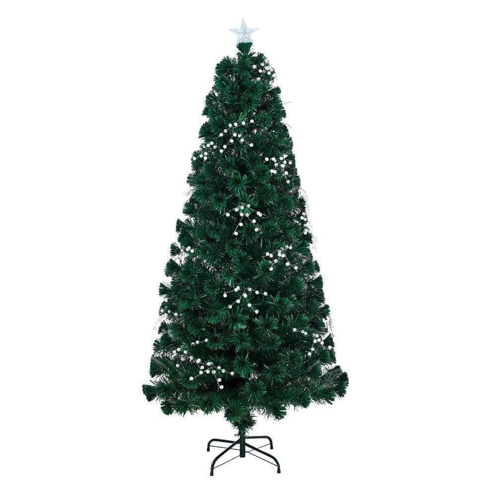 LED Christmas Tree 1.8M 6FT Fibre-Optic Flash Lights Artificial Xmas Decor