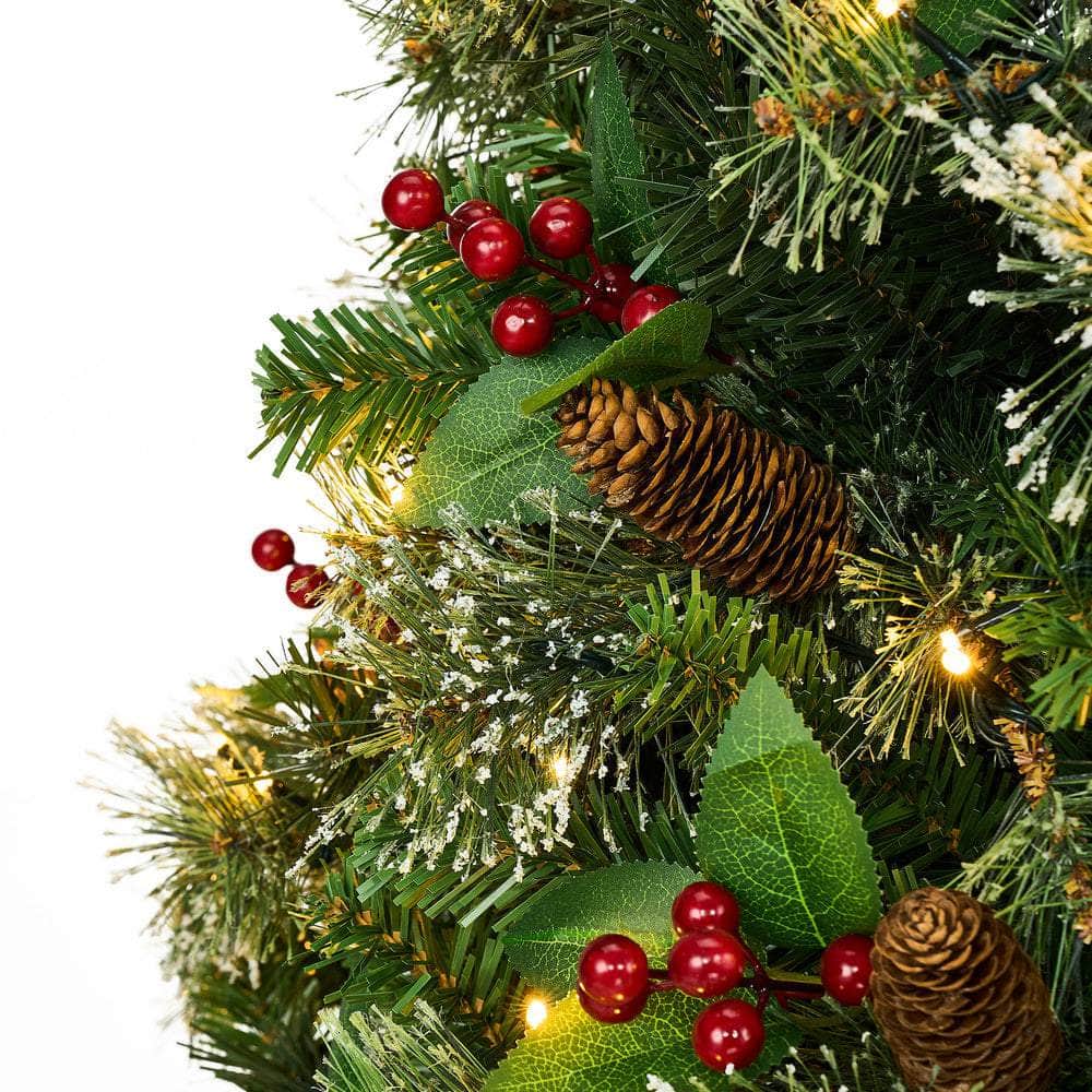 LED Christmas Tree 1.8M 6FT with Lights Ornaments Green