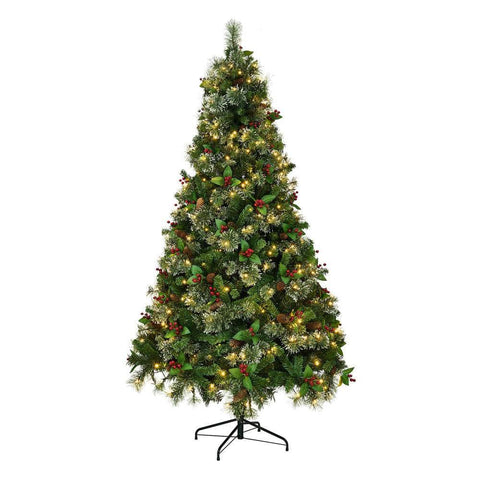 LED Christmas Tree 2.1M 7FT with Lights Ornaments Green