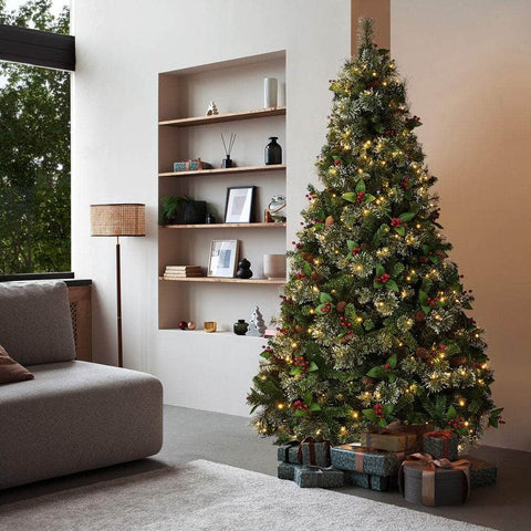 LED Christmas Tree 2.1M 7FT with Lights Ornaments Green