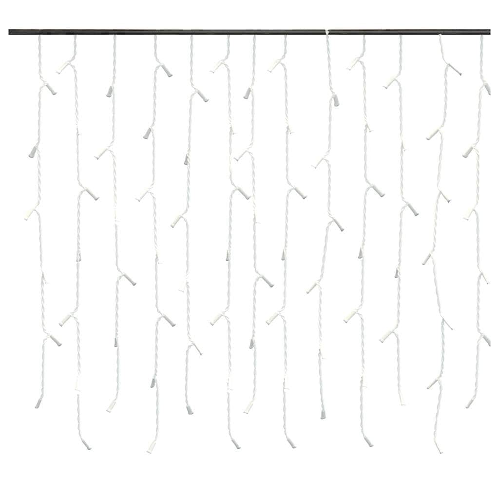 Christmas Lighting - LED Curtain Icicle Lights 400 LED Warm White 8 Function