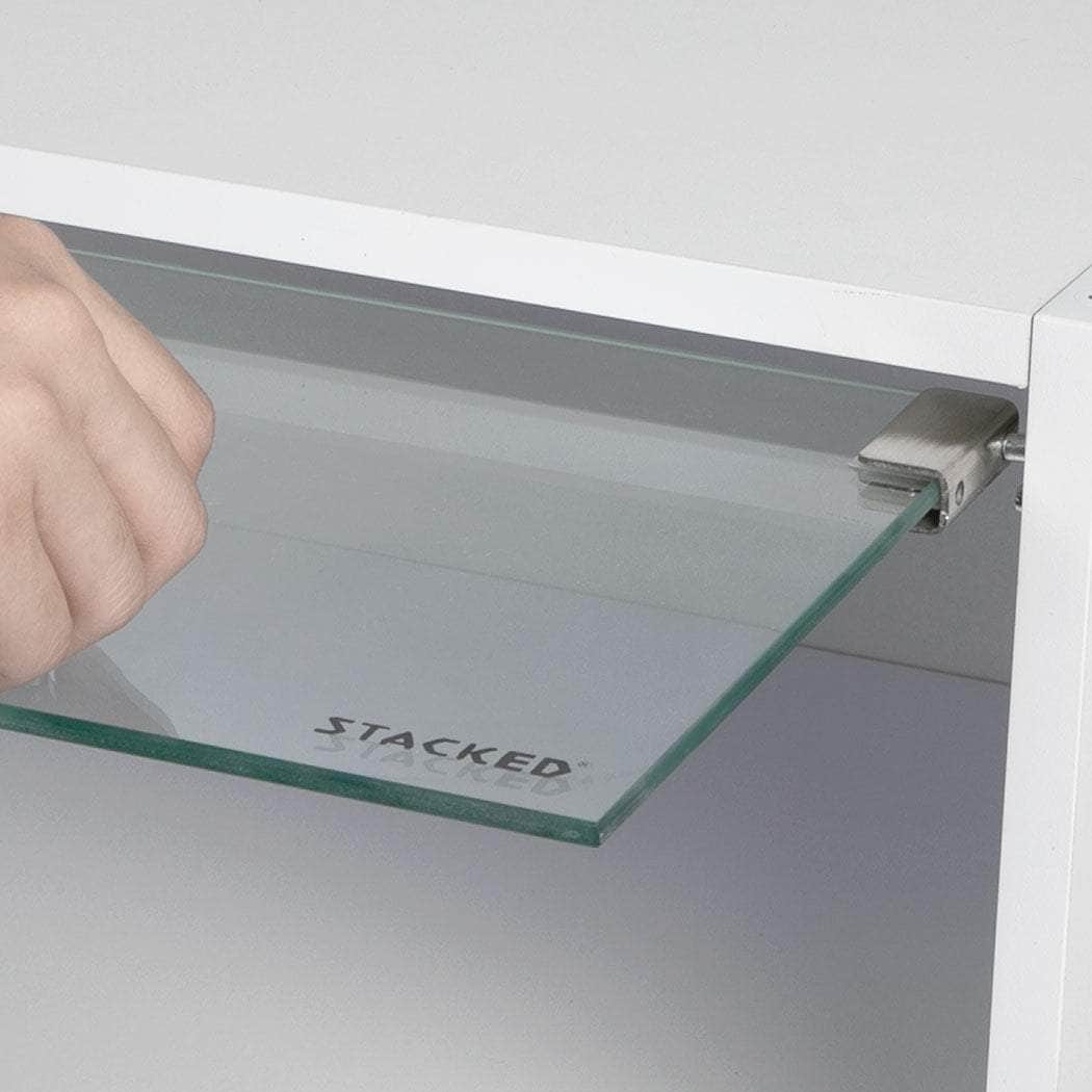 LED-Lit Shoes Storage Cabinet with Stackable Rack Sneaker