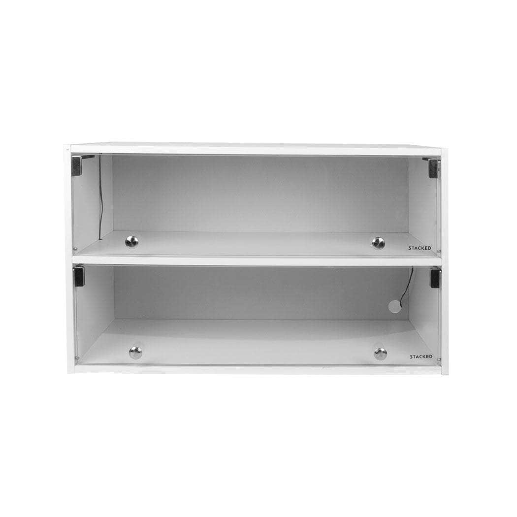 LED-Lit Shoes Storage Cabinet with Stackable Rack Sneaker