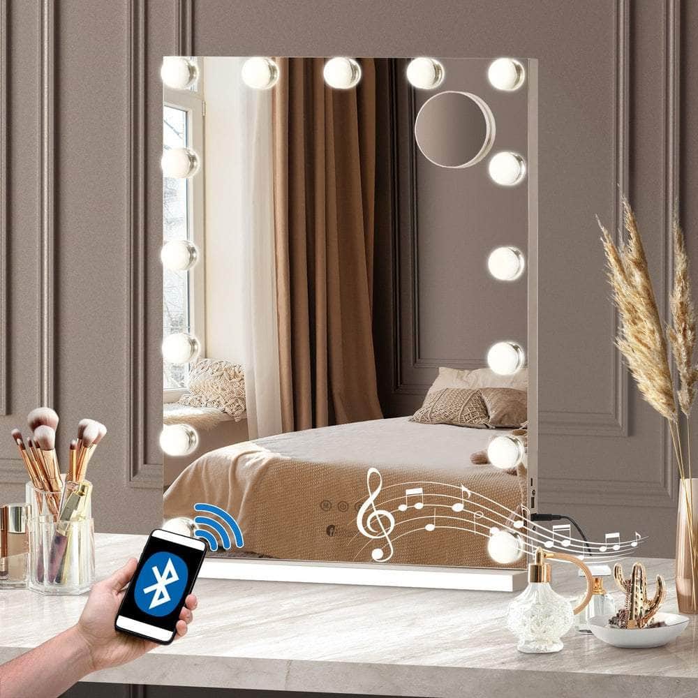 LED Makeup Mirror Bluetooth Hollywood 61x43cm