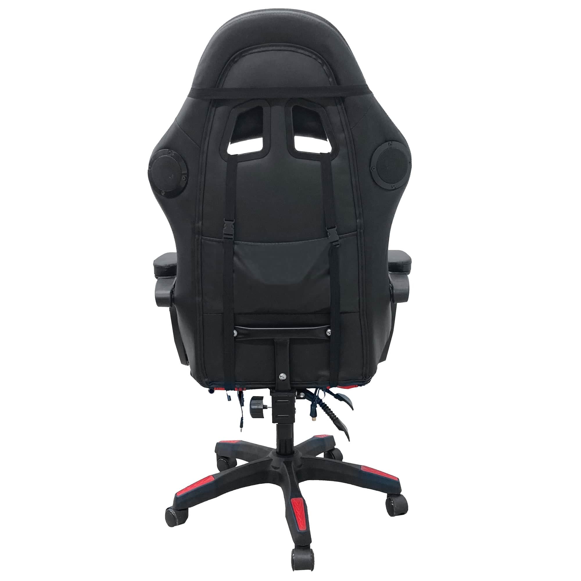 LED Massage Gaming Chair Spire Onyx Red and Black Ergonomic Office