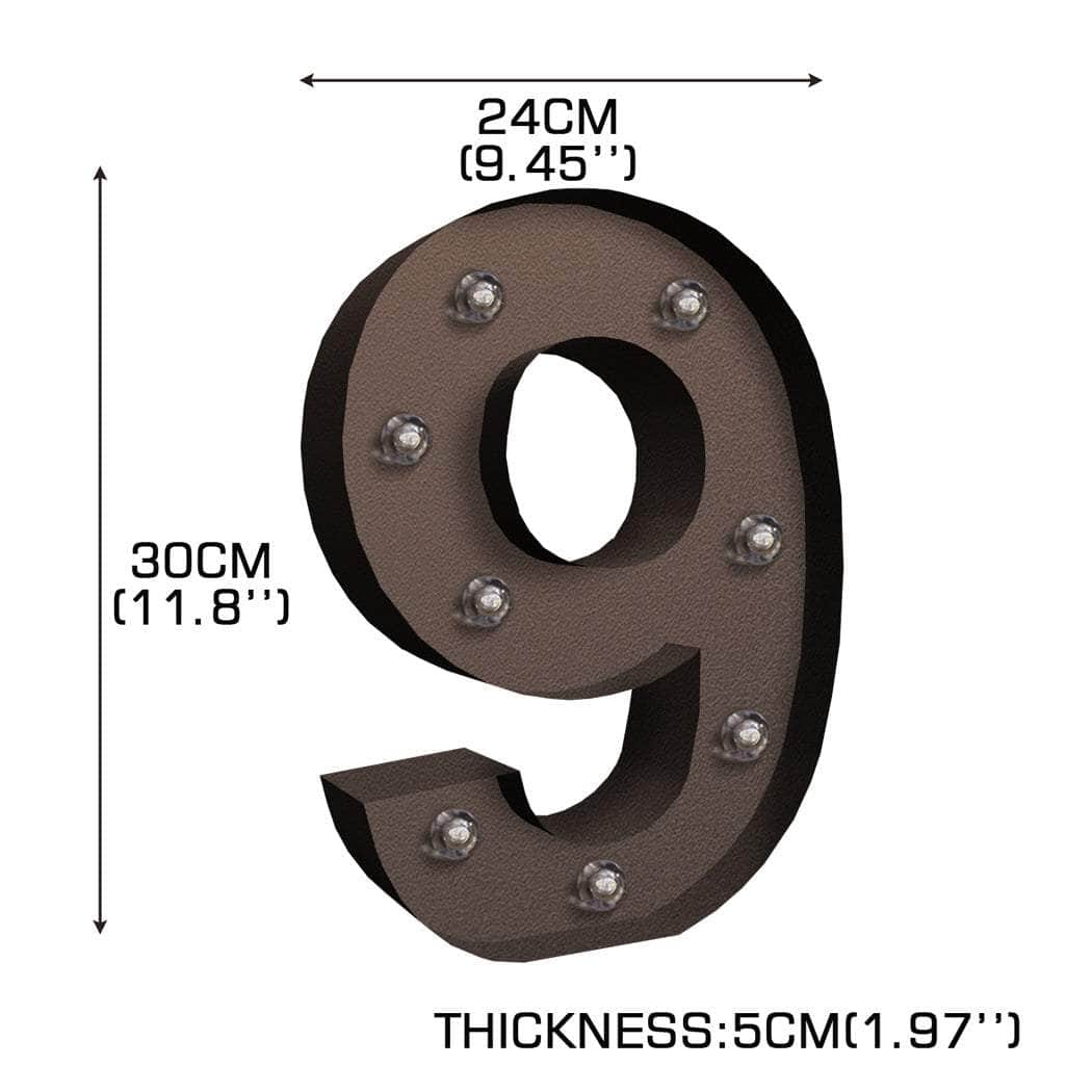 LED Metal Number Lights Free Standing