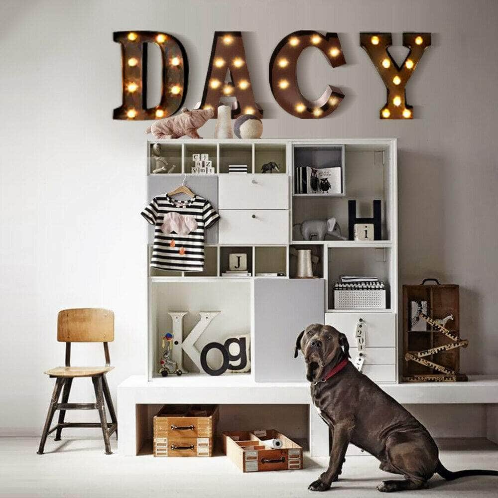 LED Metal Number Lights Free Standing Hanging Marquee Event Party Decor Number 8