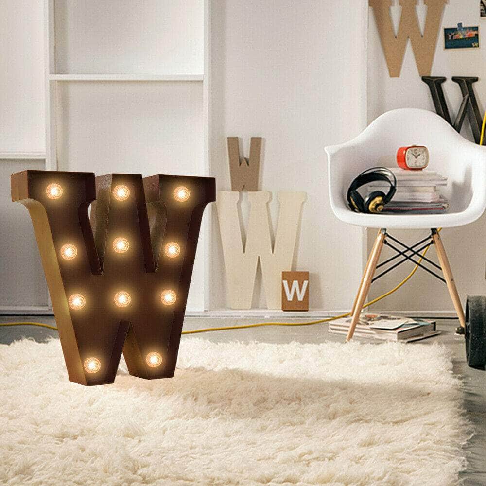 LED Metal Number Lights Free Standing Hanging Marquee Event Party Decor Number 8