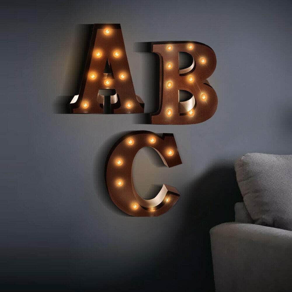 LED Metal Number Lights Free Standing Hanging Marquee Event Party Decor Number 8