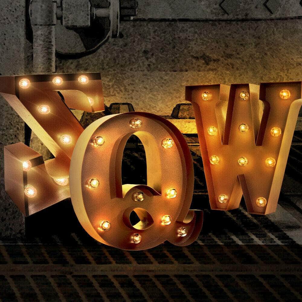 LED Metal Number Lights Free Standing Hanging Marquee Event Party Decor Number 8