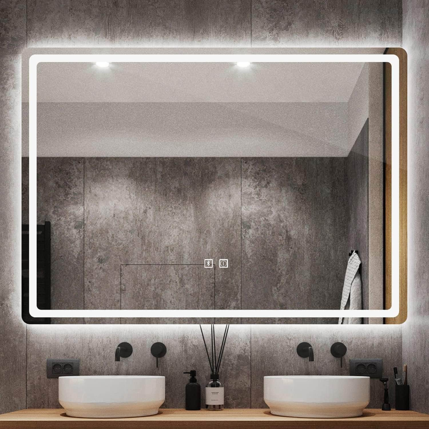 Led Mirror With Bluetooth Speaker 1000Mm Rectangle