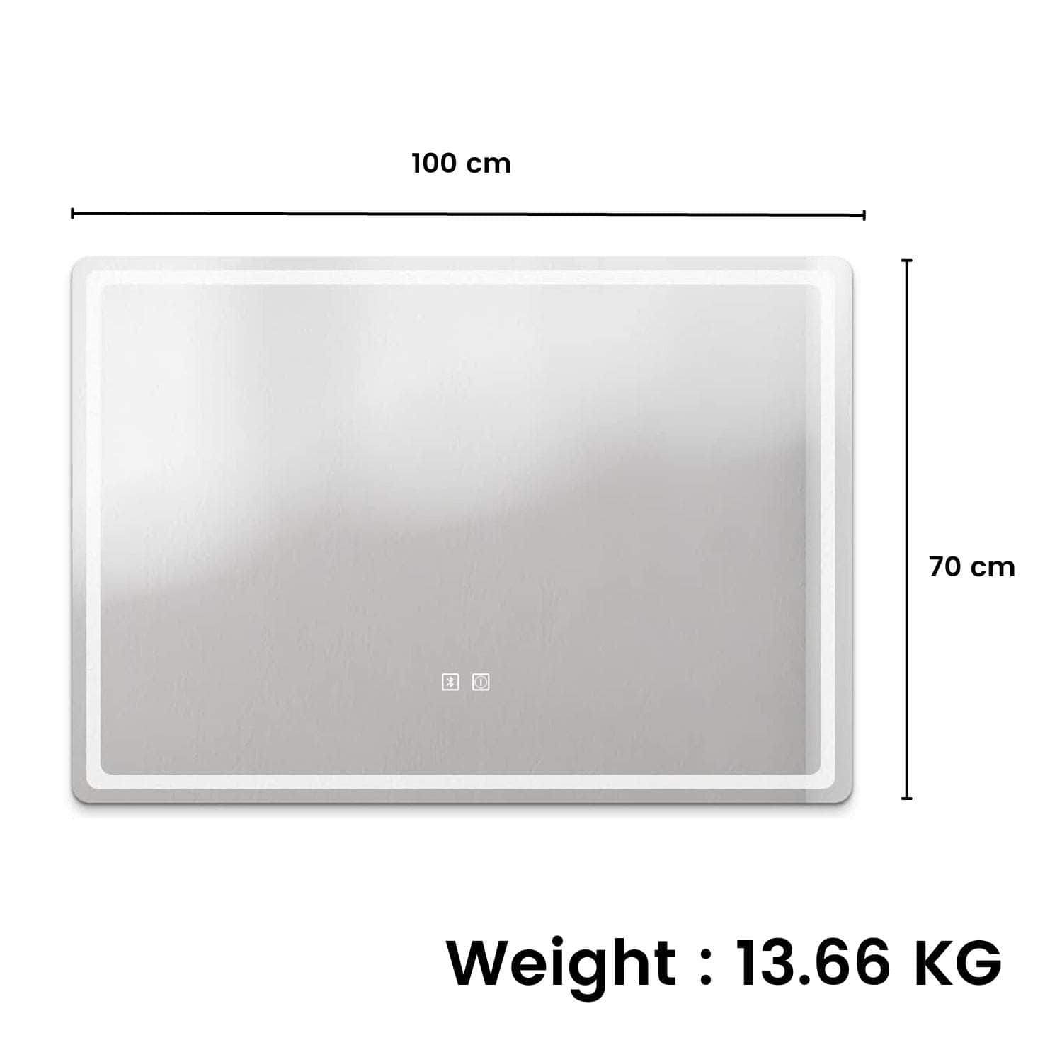 Led Mirror With Bluetooth Speaker 1000Mm Rectangle