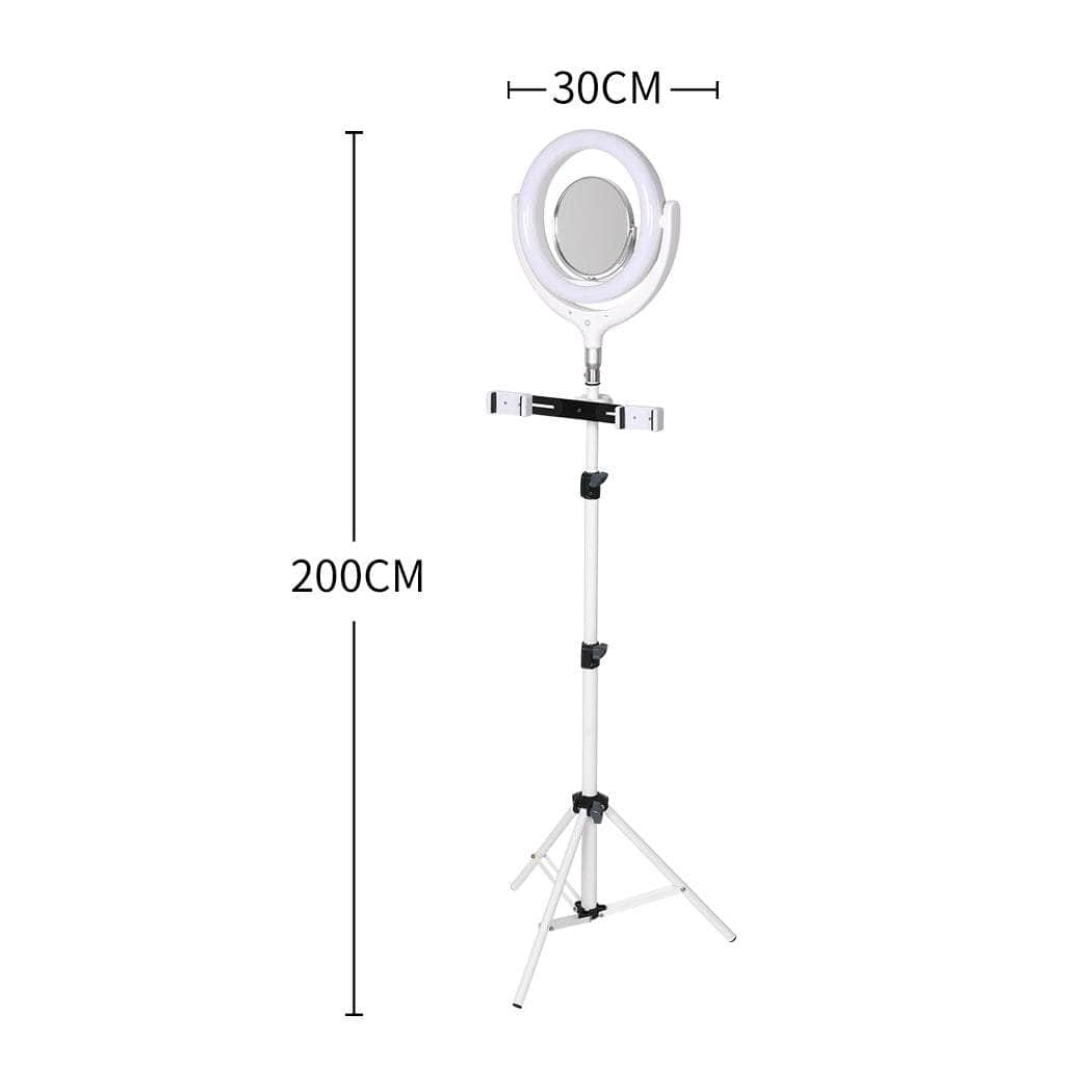 LED Ring Light with Tripod Stand Phone White