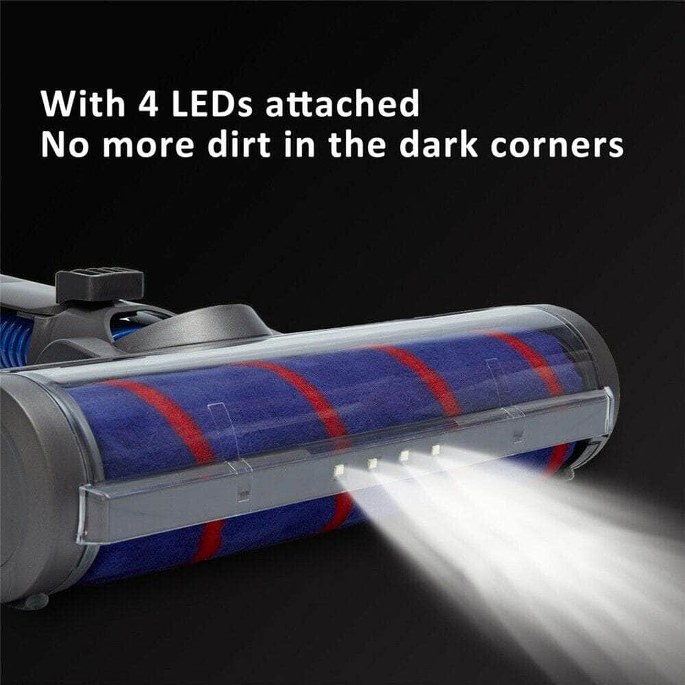 LED Soft Roller Brush Head Floor Tool Vacuum Cleaner