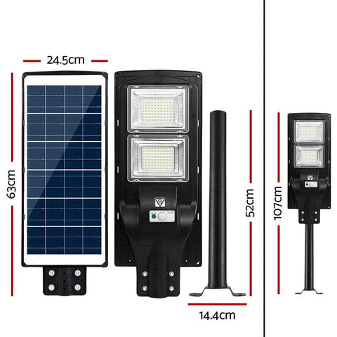 160 Led Solar Street Light 120W Flood Motion Sensor Outdoor Wall Lamp