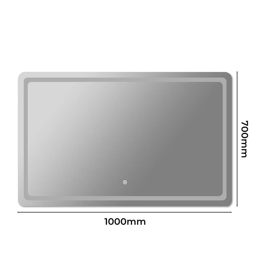 LED Wall Mirror Anti-fog Bathroom 100x70cm 70x100