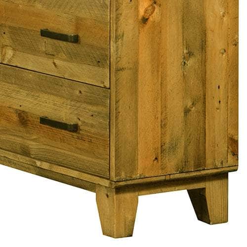 Light Brown Tallboy With 4 Storage Drawers