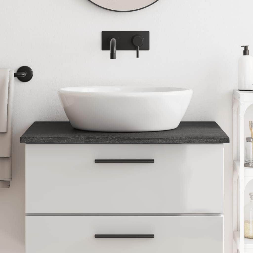 Wood finish - Light Brown-Treated Solid Wood Bathroom Countertop - photo 24