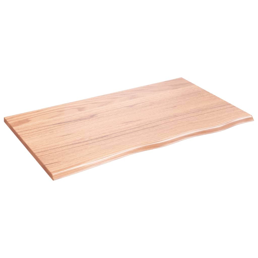 Light Brown-Treated Solid Wood Bathroom Countertop - Brown colour - photo 20