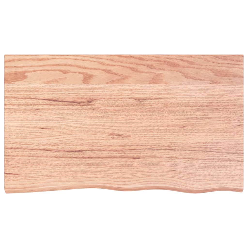Light Brown Treated Solid Wood Table Top