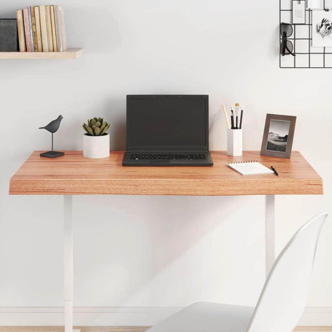 Light Brown Treated Solid Wood Table Top