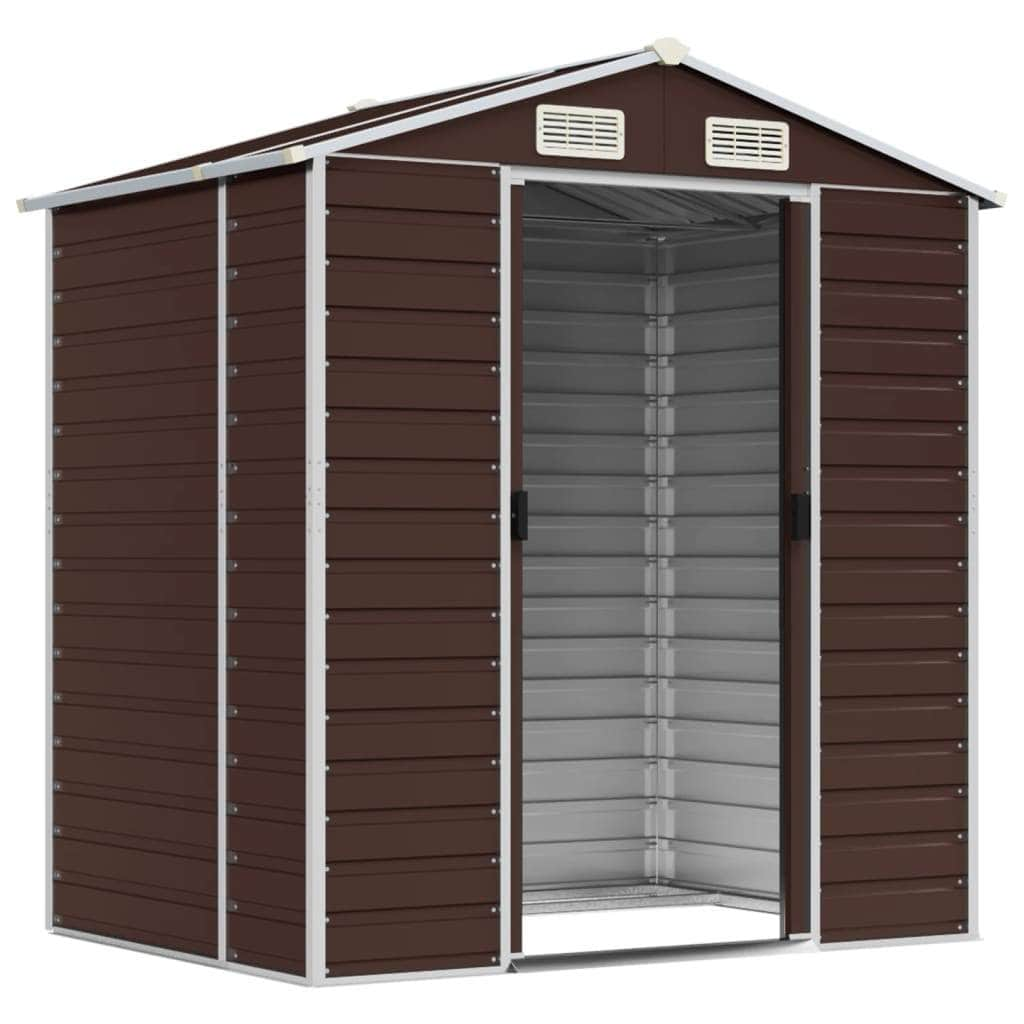 Light Grey Galvanised Steel Garden Shed for Stylish and Durable